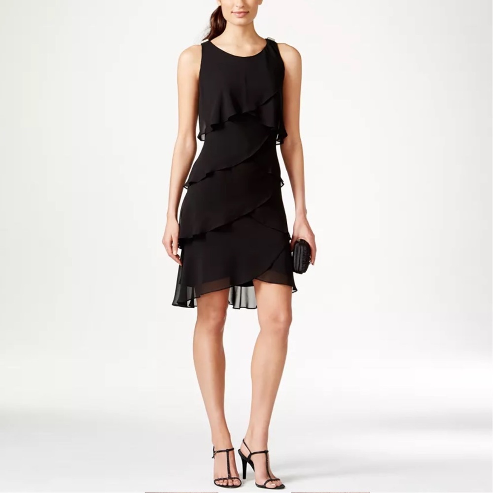 ON SALE! New & Unused - Sl Fashions Tiered Chiffon Dress